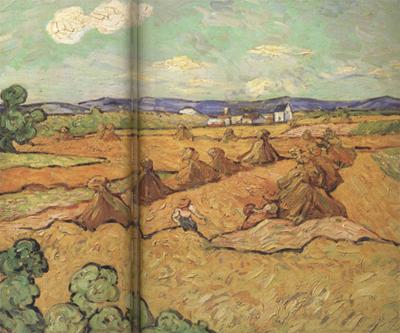 Vincent Van Gogh Wheat Stacks with Reaper (nn04) China oil painting art